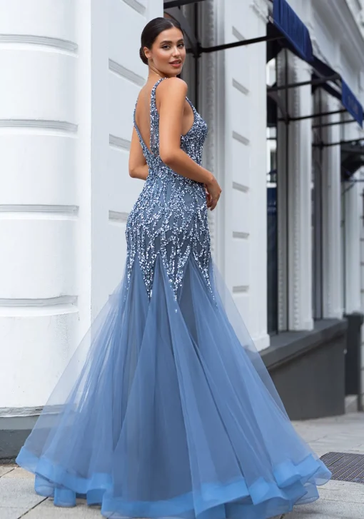 Vintageblue Christian Koehlert mermaid gallakjole 0571